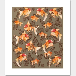 Fancy Oranda Goldfish Posters and Art